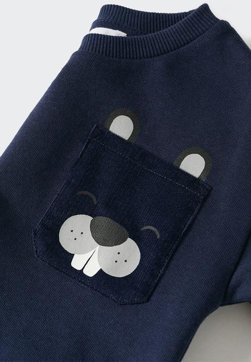 MANGO - Sweatshirt  bolsillo - navy