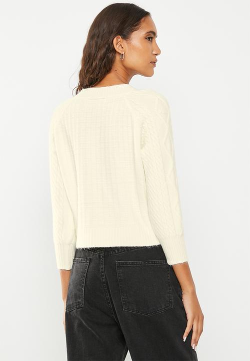dailyfriday - Balloon sleeve cardi - ecru