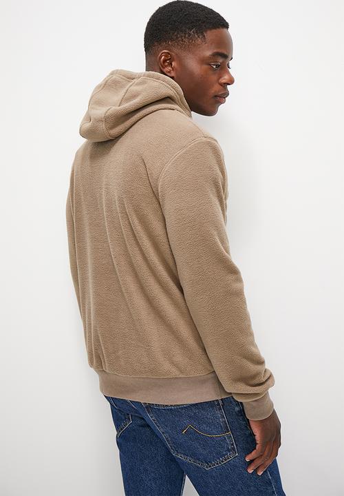 Lark & Crosse - Alv pullover polar fleece hoodie - taupe