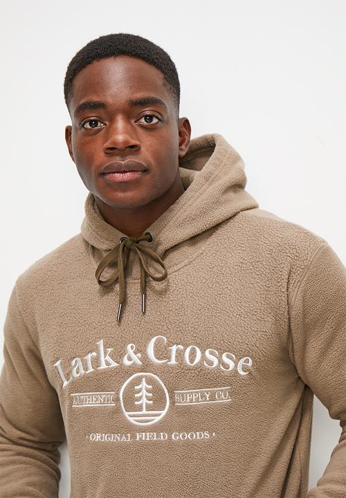 Lark & Crosse - Alv pullover polar fleece hoodie - taupe