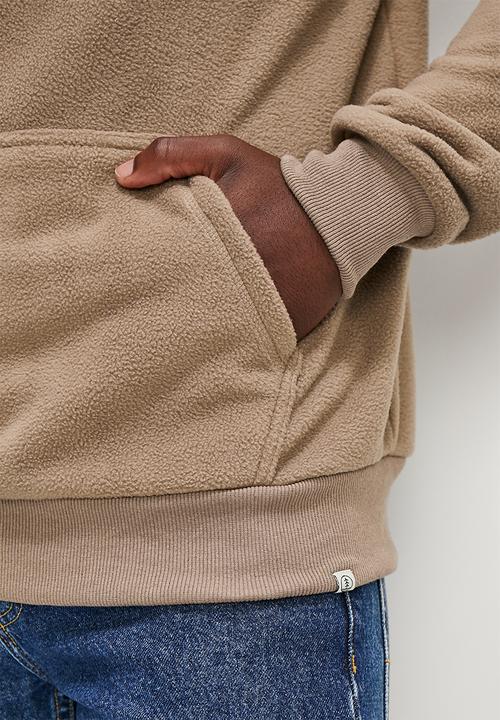 Lark & Crosse - Alv pullover polar fleece hoodie - taupe