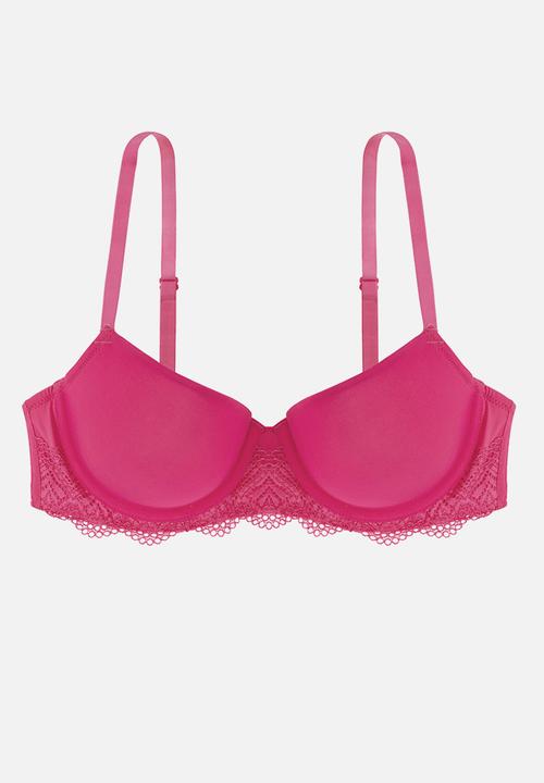 DORINA - Estelle 2 pack light padded demi - pink & black