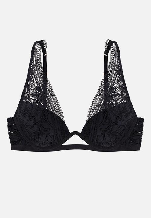 DORINA - Astrid light padded plunge bra - black