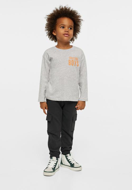 MANGO - T-shirt  panda - grey