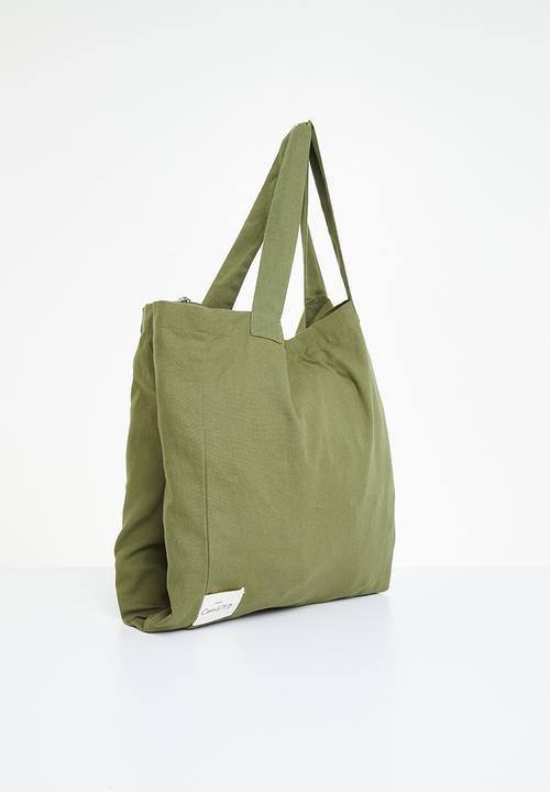 MANGO - Cotton shopper bag - brown