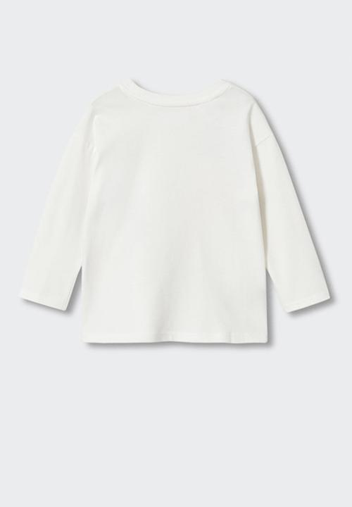 MANGO - T-shirt  mtaat - white