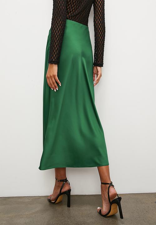 Superbalist - Long midi slip skirt - emerald green