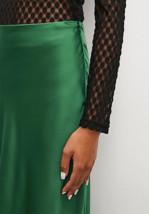 Superbalist - Long midi slip skirt - emerald green