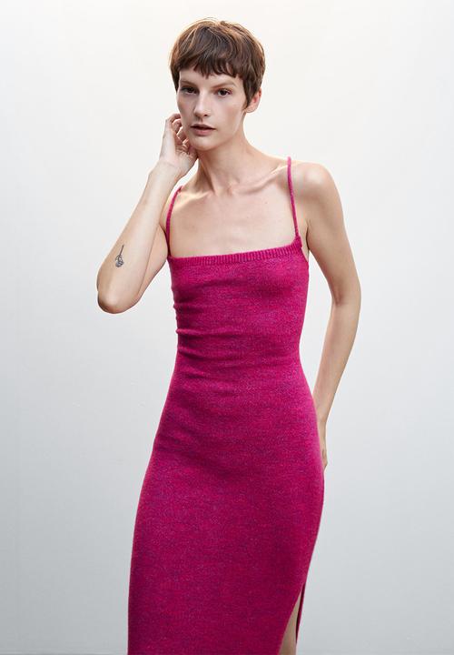 MANGO - Dress berry - bright pink