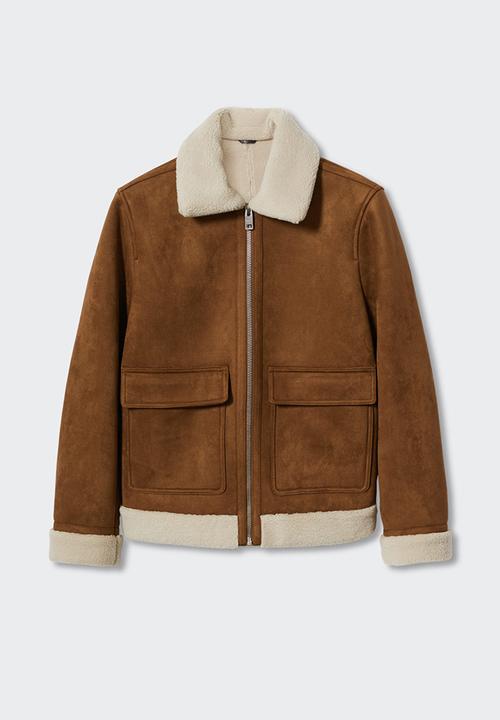 MANGO - Jacket stamford - cognac
