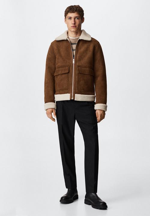 MANGO - Jacket stamford - cognac