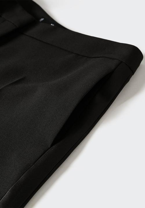 MANGO - Trousers smoking - black