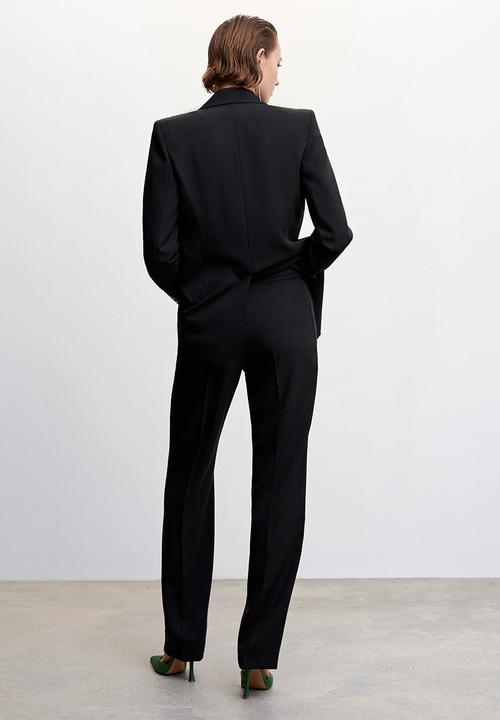 MANGO - Trousers smoking - black