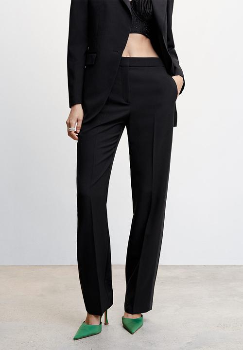 MANGO - Trousers smoking - black