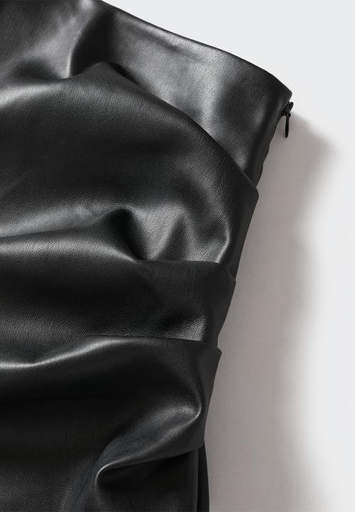 MANGO - Dress asym - black