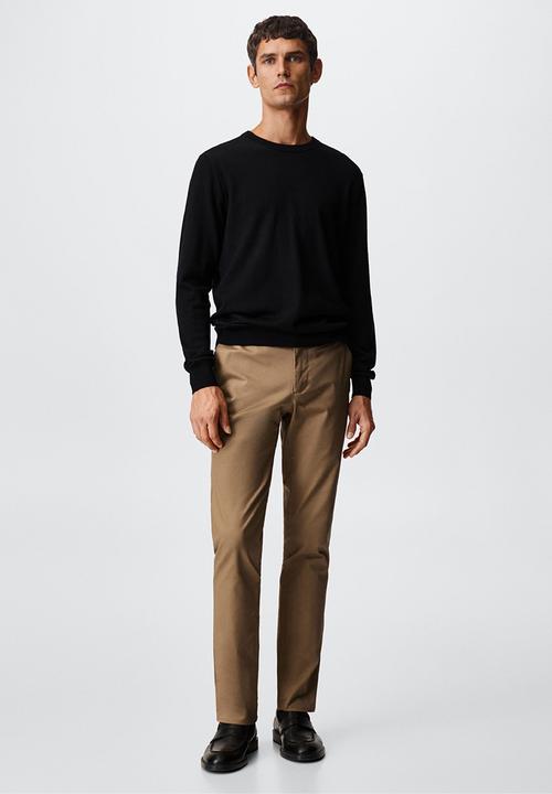MANGO - Trousers graham - medium brown