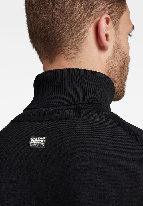 G-STAR - Premium core turtle knit - dk black