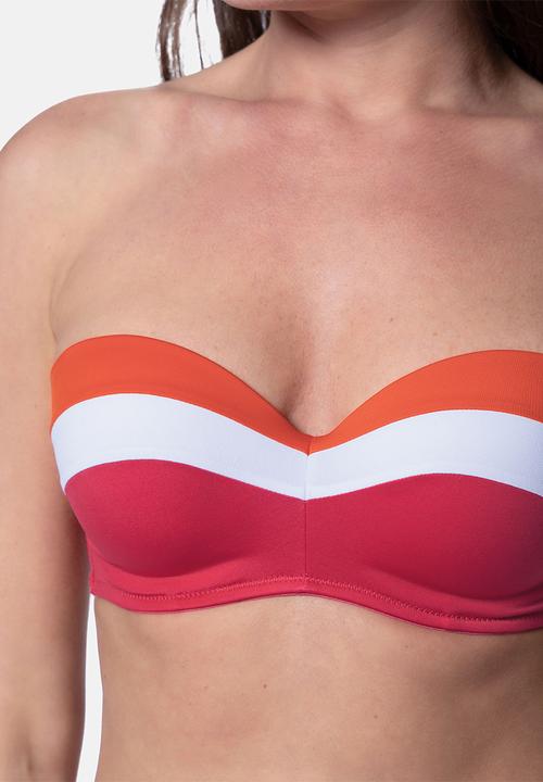 DORINA - Lawaki light padded bandeau bikini top - multi 