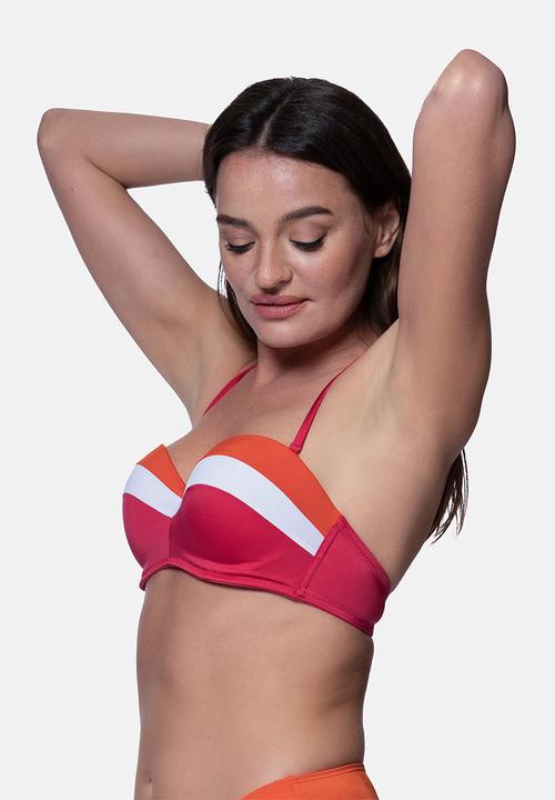 DORINA - Lawaki light padded bandeau bikini top - multi 