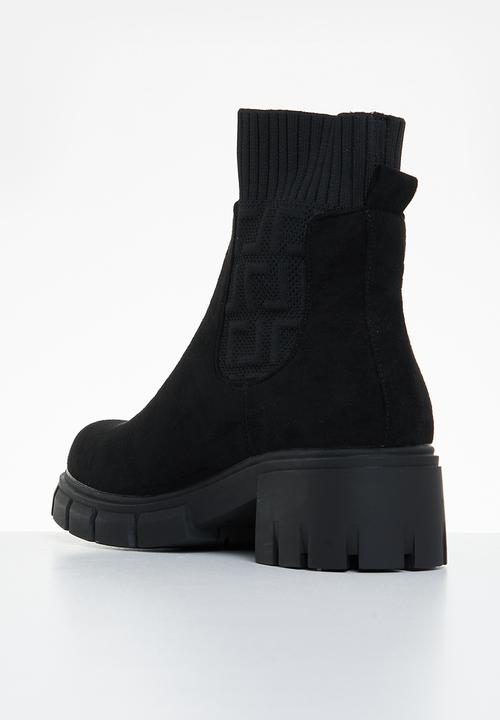 Butterfly Feet - Croyden 1 sock boot - black