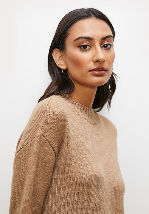 edit - Funnel neck tunic - mocca