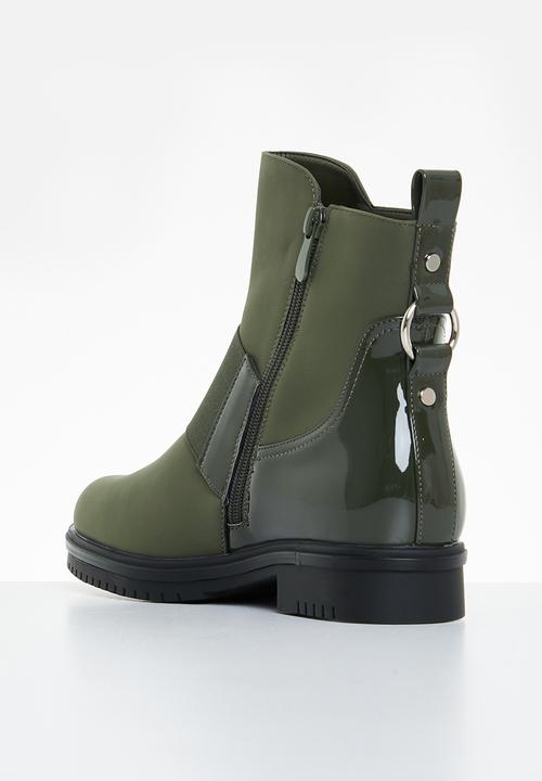 Miss Black - Radar 2 ankle boot - olive