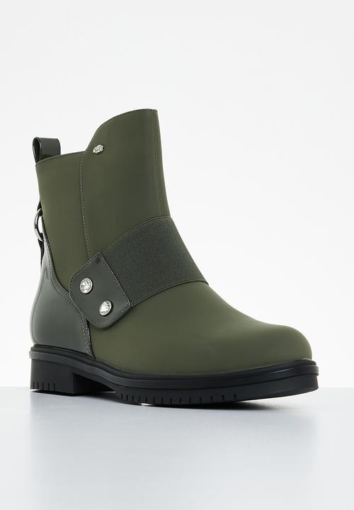 Miss Black - Radar 2 ankle boot - olive