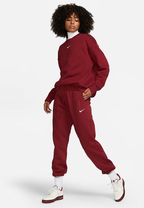 Nike - W nsw phnx flc hr os pant - team red/white