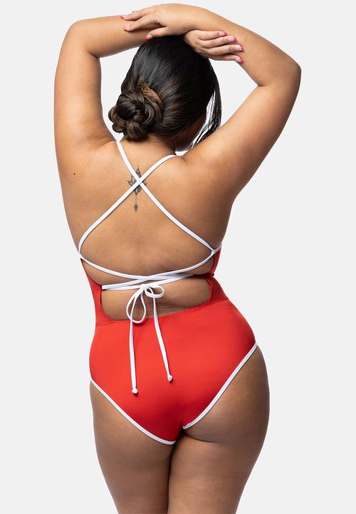 DORINA - Plus bandol swimsuit - red