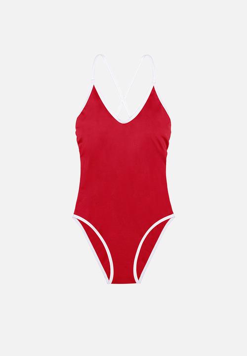 DORINA - Plus bandol swimsuit - red