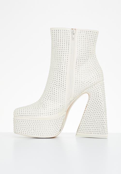Public Desire - Rumour platform high heeled ankle boot - silver 