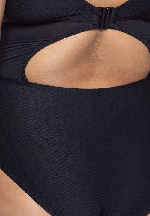 DORINA - Plus saint tropez swimsuit - black