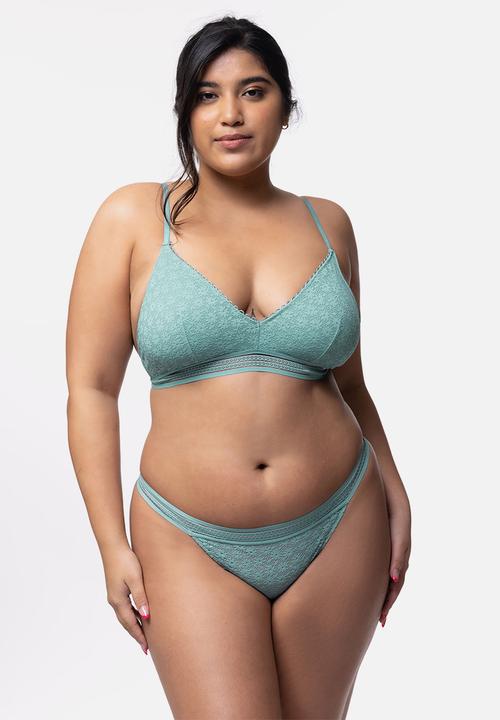 DORINA - Plus yuka 2 pack light padded bralette - ivory/green