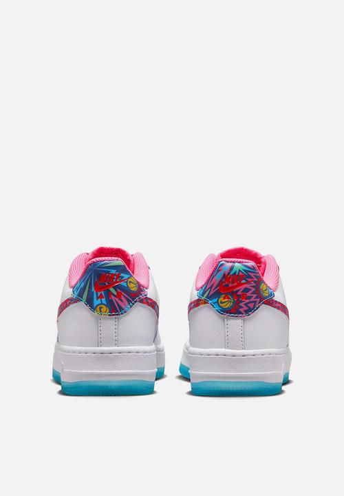 Nike - Nike air force 1 - white/multi-color-pink glow-speed yellow