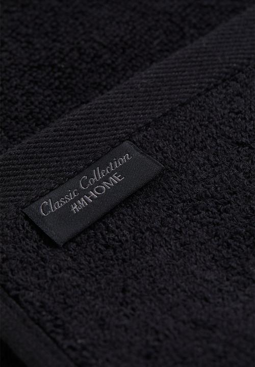 H&M - 3-pack cotton terry flannels - black
