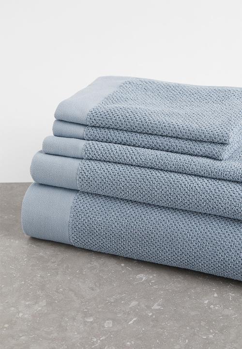 H&M - Cotton terry hand towel - blue