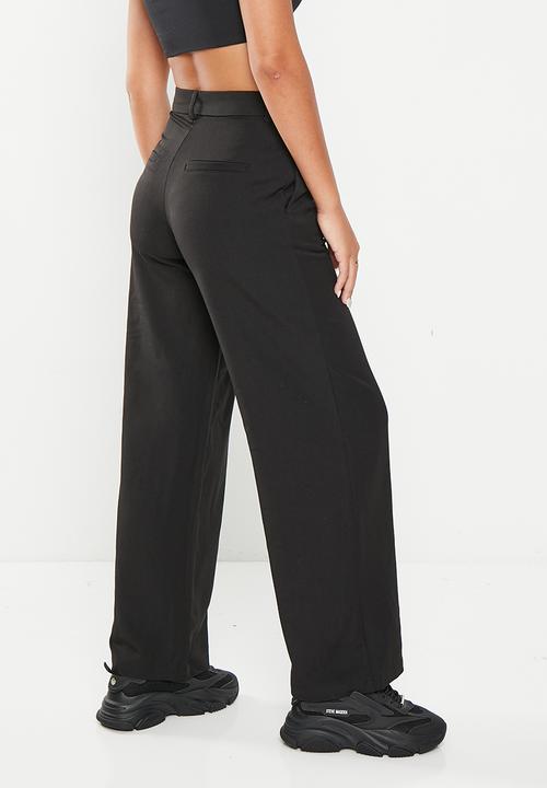 Noisy May - Toby high waist wide leg pant - black