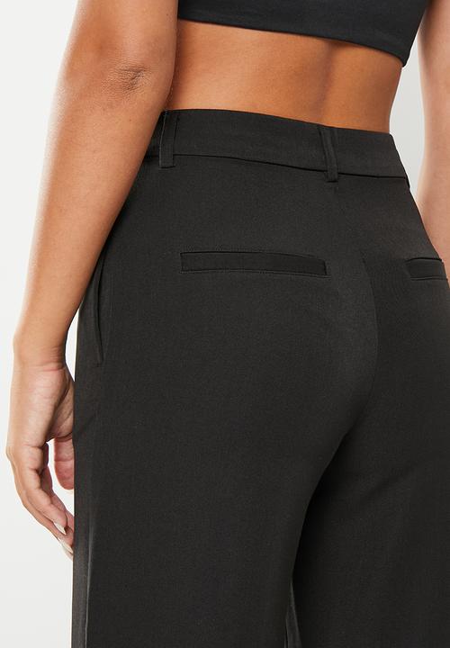 Noisy May - Toby high waist wide leg pant - black