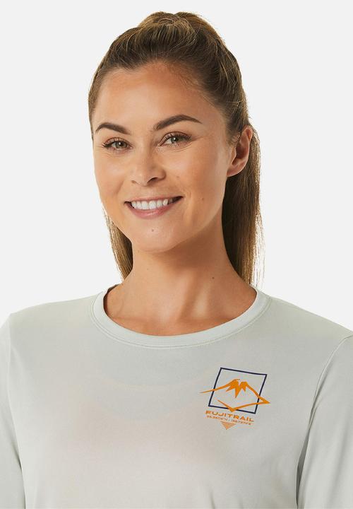 ASICS - Fujitrail logo long sleeve top - light sage