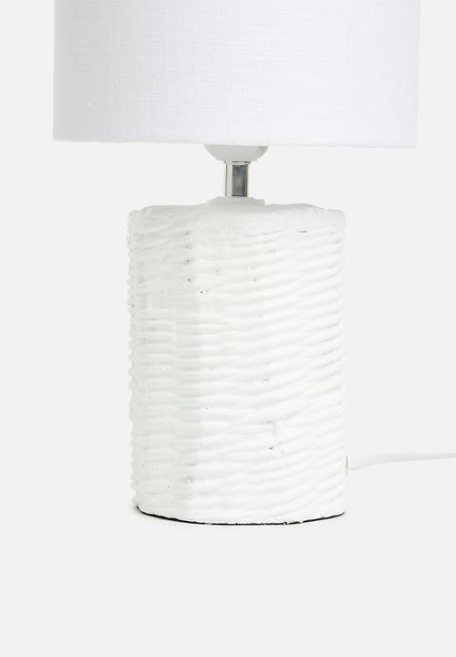 Sixth Floor - Bergen Wicker table lamp - white