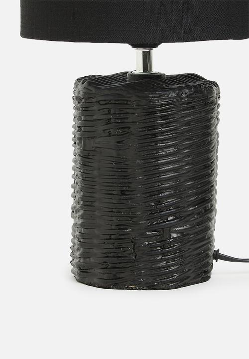 Sixth Floor - Bergen Wicker table lamp - black