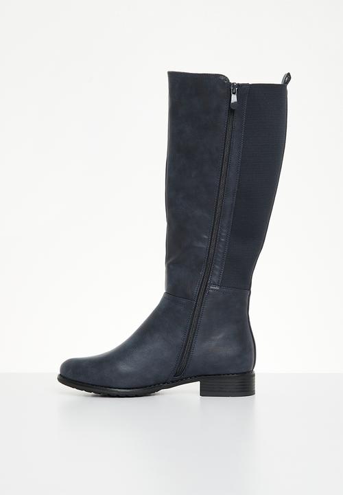 Butterfly Feet - Huda 9 knee length boot - navy