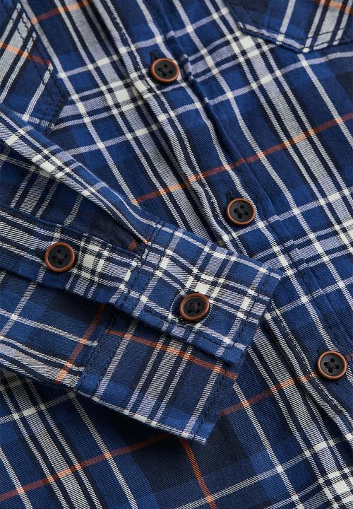 H&M - Twill shirt - dark blue/checked