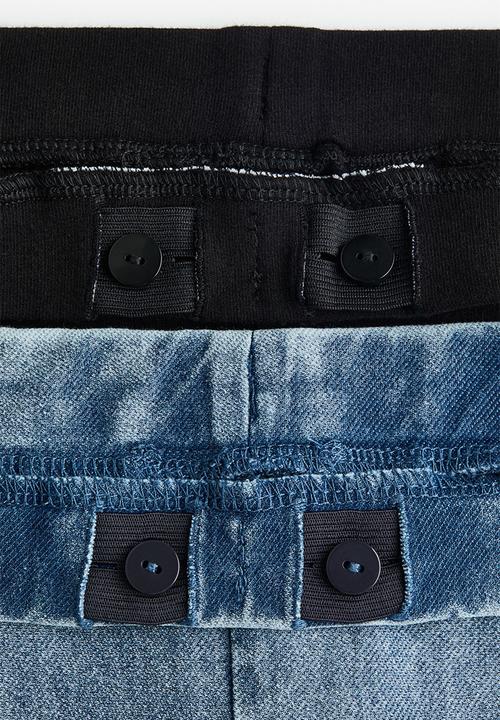 H&M - 2 Pack flared jeggings - denim blue/black