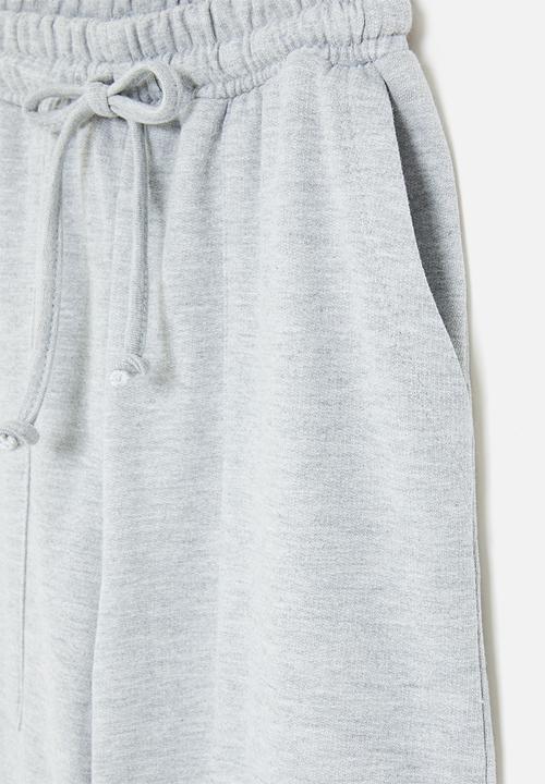 Superbalist - Wide leg track pants - grey melange