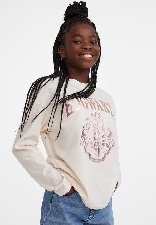H&M - Printed cotton jersey top - natural white/harry potter