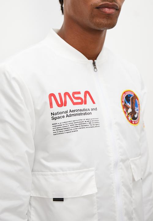STYLE REPUBLIC - Padded nasa bomber jacket - white