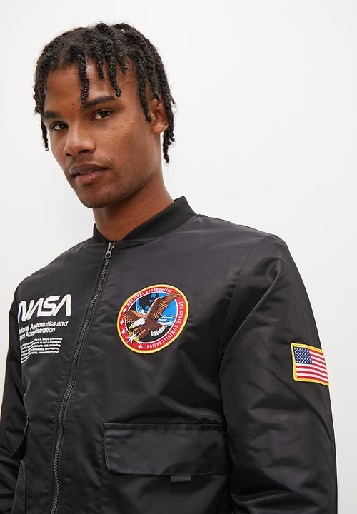 STYLE REPUBLIC - Padded nasa bomber jacket - black