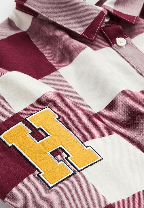 H&M - Oversized back-print shirt - dark red/harry potter