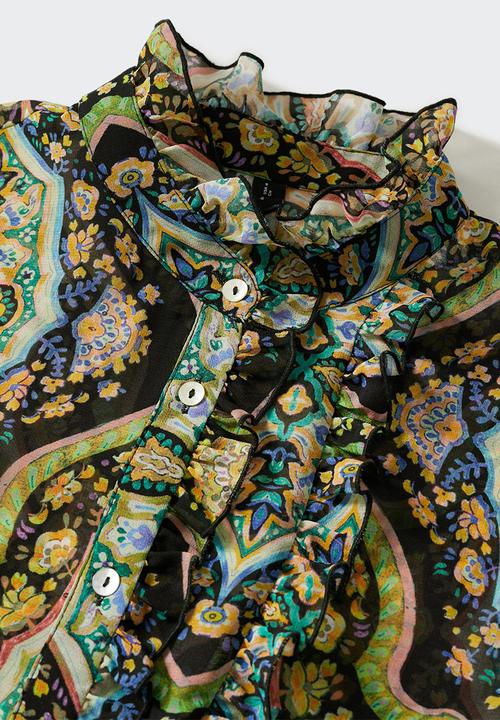MANGO - Blouse carioca - green